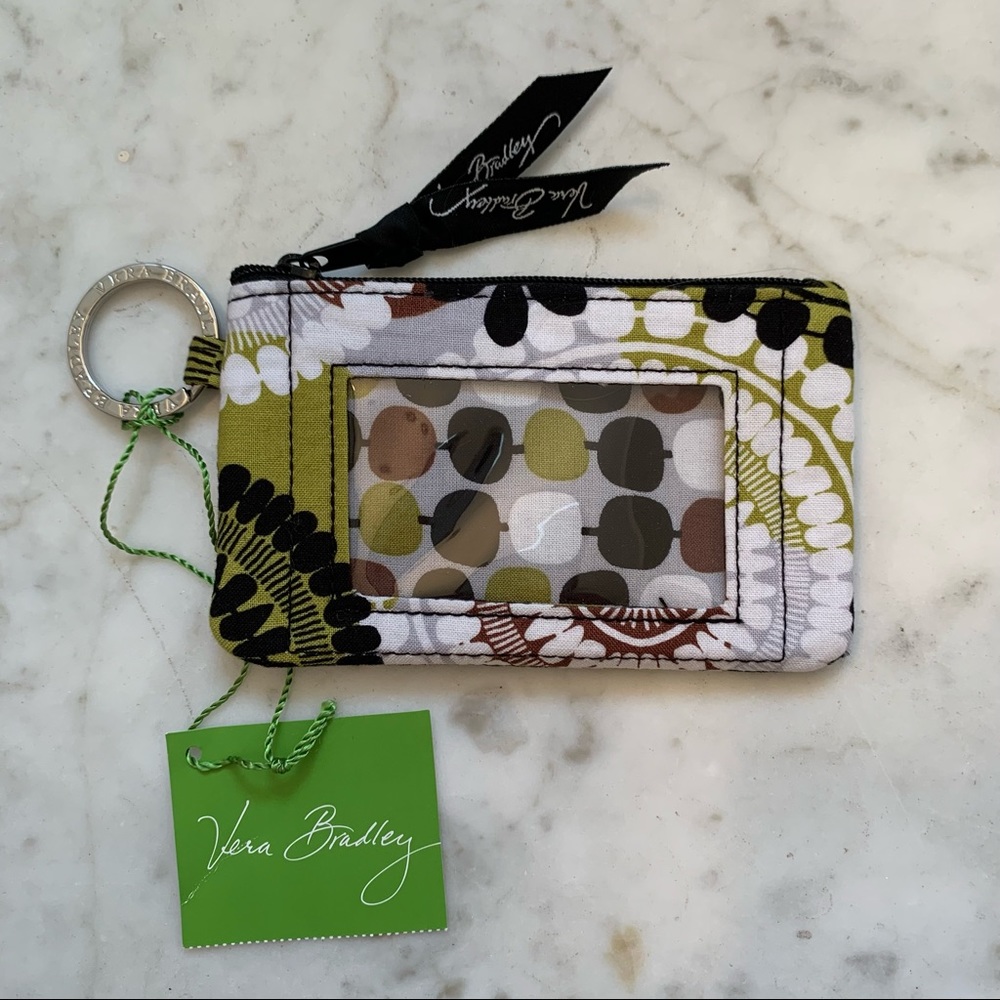 Vera Bradley Zip ID Wallet in Cocoa Moss